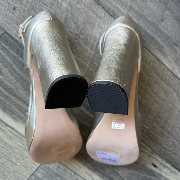 NWT Tory Burch Metallic Spark Gold Platform Heels Retro 70s Disco Style Size 11